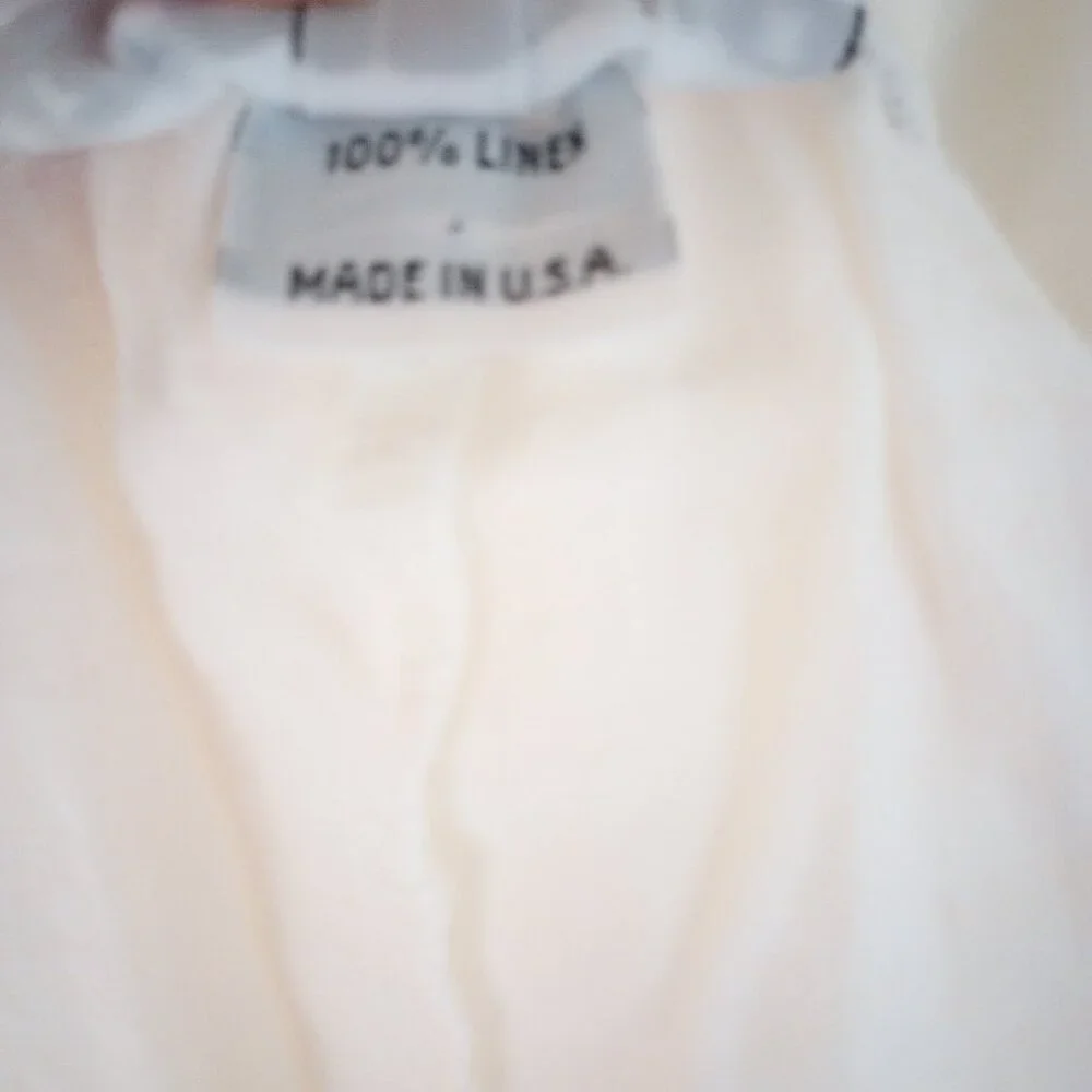 Bryn Walker White 100% Linen Pull On Pants - Picture 7 of 7